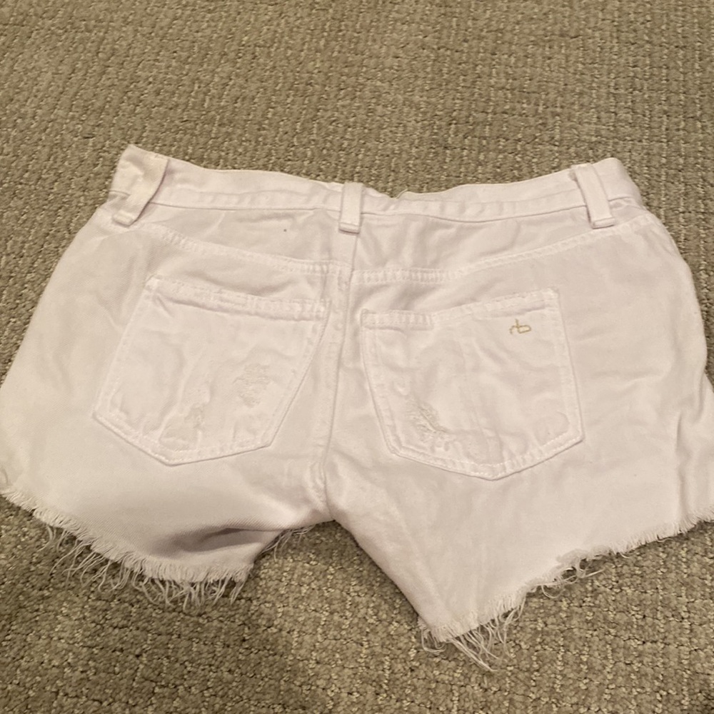 LOW RISE WHITW RAG AND BONE JEAN SHORTS - Picture 3 of 3